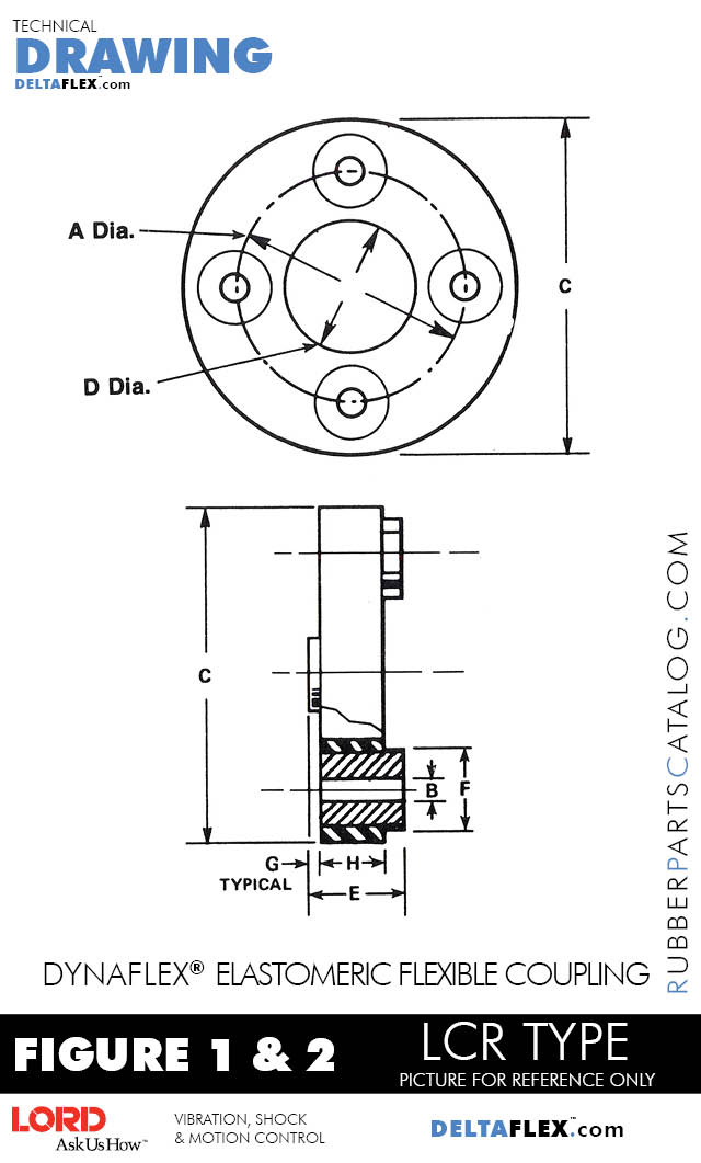 LCR400800115A LORD Dynaflex Driveline Couplings LCR Series