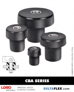 LORD CBA Series Center Bonded Rubber Mounts Rubber-Parts-Catalog-Delta-Flex-LORD-Center-Bonded-Mounts-CBA-Series