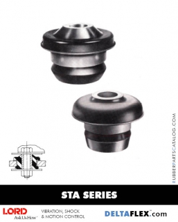 LORD STA Series Center Bonded Rubber Mounts - DeltaFlex Rubber-Parts-Catalog-Delta-Flex-LORD-Center-Bonded-Mounts-STA-Series