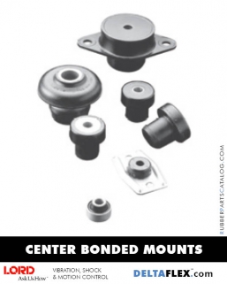 DeltaFlex LORD Bushings Center-Bonded Mount Rubber-Parts-Catalog-Delta-Flex-LORD-Center-Bonded-Mounts