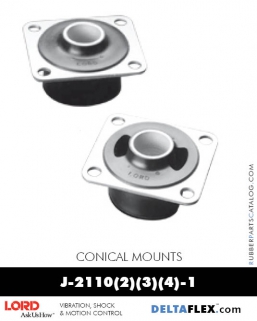 LORD Corporation Conical Mounts J-21102-1, J-21103-1, J-21104-1 DeltaFlec LORD-Conical-Mounts-J-21102-1, J-21103-1, J-21104-1 Delta Flex