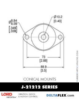 Rubber Parts Catalog DeltaFlex - LORD Conical Mount J-21212 Series Rubber-Parts-Catalog-Delta-Flex-LORD-Conical-Mounts-J-21212-Series