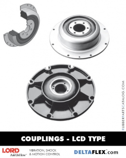 RubberPartsCatalog.com DeltaFlex LORD Corporation Dynaflex LCD Type Couplings Rubber-Parts-Catalog-Delta-Flex-LORD-DYNAFLEX-Coupling-LCD-Type