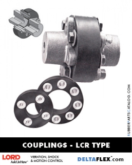 RubberPartsCatalog.com DeltaFlex LORD Corporation Dynaflex Driveline Couplings - LCR Type Rubber-Parts-Catalog-Delta-Flex-LORD-DYNAFLEX-Diveline-Coupling-LCR-Type
