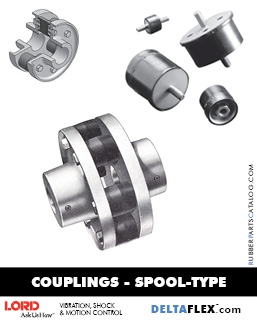 RubberPartsCatalog.com DeltaFlex LORD Corporation Dynaflex Spool-Type Couplings Rubber-Parts-Catalog-Delta-Flex-LORD-DYNAFLEX-Coupling-Spool-Type