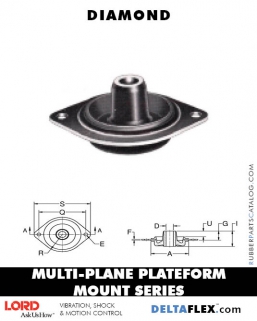 LORD Multiplane Plateform Mount Series - Diamond LORD Rubber Plateform Mount Series - Diamond
