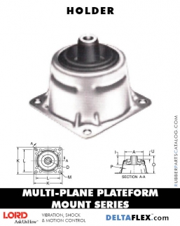 LORD Multiplane Plateform Mount Series | Holder LORD Corporation Rubber Multiplane Mount - Holder