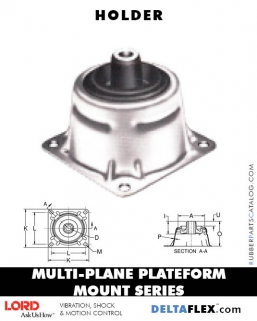 LORD Corporation Rubber Multiplane Mount - Holder