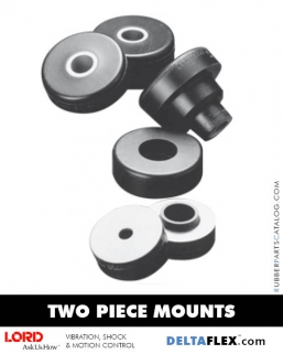 LORD TWO-PIECE Rubber Mounts / Isolators Rubber-Parts-Catalog-Delta-Flex-LORD-Two-Piece-Mounts