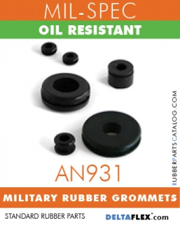AN931 MIL-SPEC RUBBER GROMMET | OIL RESISTANT MILITARY GROMMETS AN931 MIL-SPEC RUBBER GROMMET | OIL RESISTANT MILITARY Rubber GROMMETS