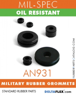 AN931 MIL-SPEC RUBBER GROMMET | OIL RESISTANT MILITARY Rubber GROMMETS 