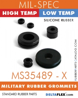 MS35489 X Mil-Spec Silicone Rubber Grommet | High Temp / Low Temp Silicone Military Grommets MS35489 X Mil-Spec Rubber Grommet | High Temp / Low Temp Silicone Military Grommets