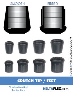 Rubber Parts Catalog DeltaFlex - Standard Molded Rubber Parts Crutch Tip Stick Feet Rubber-Parts-Catalog-Delta-Flex-Standard-Molded-Rubber-Parts-Crutch-Tip-Feet