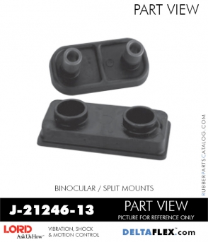 RubberPartsCatalog.com - LORD Corporation Binocular / Split Mount - J-21246-13 RUBBER-PARTS-CATALOG-DELTAFLEX-Vibration-Isolator-LORD-Binocular-split-Mount-J-21246-13