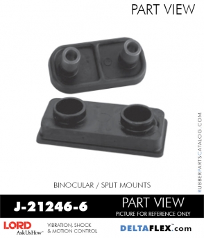 RubberPartsCatalog.com - LORD Corporation Binocular / Split Mount - J-21246-6 RUBBER-PARTS-CATALOG-DELTAFLEX-Vibration-Isolator-LORD-Binocular-split-Mount-J-21246-6