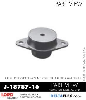 RubberPartsCatalog.com - LORD Corporation Center Bonded Mount J-18787-16 Rubber-Parts-Catalog-Delta-Flex-LORD-Corporation-Vibration-Control-Center-Bonded-Mounts-J-18787-16