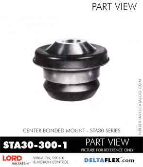 RubberPartsCatalog.com - LORD Corporation Center Bonded Mount STA30-300-1 Rubber-Parts-Catalog-Delta-Flex-LORD-Corporation-Vibration-Control-Center-Bonded-Mounts-STA30-300-1