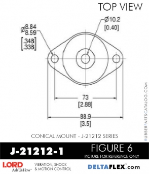 Rubber-Parts-Catalog-Delta-Flex-LORD-Corporation-Conical-Mount-J-21212-1 Rubber-Parts-Catalog-Delta-Flex-LORD-Corporation-Conical-Mount-J-21212-1
