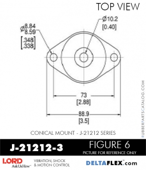Rubber-Parts-Catalog-Delta-Flex-LORD-Corporation-Conical-Mount-J-21212-3 Rubber-Parts-Catalog-Delta-Flex-LORD-Corporation-Conical-Mount-J-21212-3