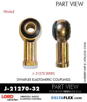 RubberPartsCatalog.com - LORD Corporation Rod Ends J-21270-30 RUBBER-PARTS-CATALOG-DELTAFLEX-Vibration-Isolator-LORD-ROD-ENDS-J-21270-32