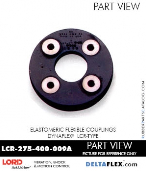 RubberPartsCatalog.com DeltaFlex-LORD Corporation DYNAFLEX Coupling LCR-Type LCR-275-400-009A Rubber-Parts-Catalog-Delta-Flex-LORD-DYNAFLEX-Coupling-LCR-Type-LCR-275-400-009A