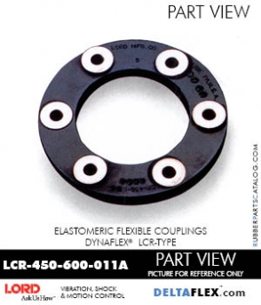 RubberPartsCatalog.com DeltaFlex-LORD Corporation DYNAFLEX Coupling LCR-Type LCR-450-600-011A Rubber-Parts-Catalog-Delta-Flex-LORD-DYNAFLEX-Coupling-LCR-Type-LCR-450-600-011A