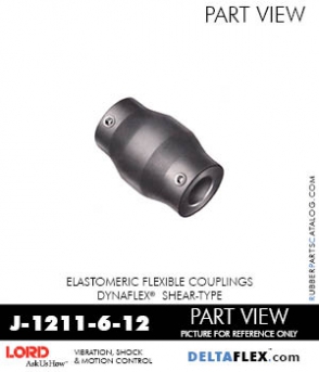 RubberPartsCatalog.com - LORD Corporation BinDynaflex Shear-Type Coupling - J-1211-6-12 RUBBER-PARTS-CATALOG-DELTAFLEX-Vibration-Isolator-LORD-Dynaflex-Shear-Type-Couplings -Coupling-J-1211-6-12