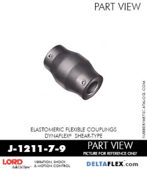 RubberPartsCatalog.com - LORD Corporation BinDynaflex Shear-Type Coupling - J-1211-7-9 RUBBER-PARTS-CATALOG-DELTAFLEX-Vibration-Isolator-LORD-Dynaflex-Shear-Type-Couplings -Coupling-J-1211-7-9