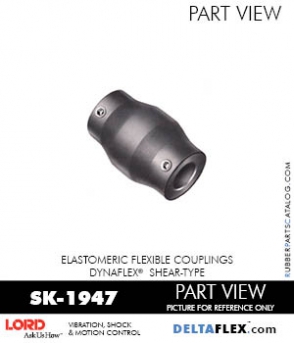 RubberPartsCatalog.com - LORD Corporation BinDynaflex Shear-Type Coupling - SK-1947 RUBBER-PARTS-CATALOG-DELTAFLEX-Vibration-Isolator-LORD-Dynaflex-Shear-Type-Couplings -Coupling-SK-1947