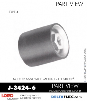 Rubber-Parts-Catalog-Delta-Flex-LORD-Flex-Bolt-Medium-Sandwich-Mounts-Femal-Female-J-3424-6