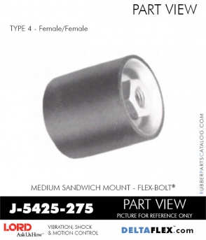 Rubber-Parts-Catalog-Delta-Flex-LORD-Flex-Bolt-Medium-Sandwich-Mounts-Femal-Female-J-5425-275