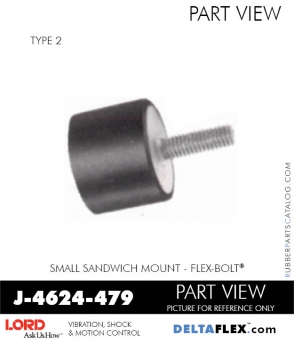 Rubber-Parts-Catalog-Delta-Flex-LORD-Flex-Bolt-Small-Sandwich-Mounts-J-4624-479