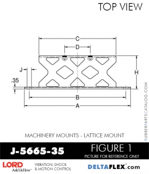RubberPartsCatalog.com - LORD Corporation Machinery Mount J-5665-35 RUBBER-PARTS-CATALOG-DELTA-FLEX-LORD-CORPORATION-VIBRATION-ISOLATER-Machinery-Mounts-LATTICE-MOUNT-RUBBER-PARTS-CATALOG-DELTA-FLEX-LORD-CORPORATION-VIBRATION-ISOLATER-Machinery-Mounts-LATTICE-MOUNT-J-5665-35