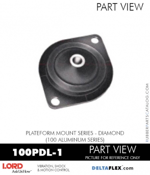 RubberPartsCatalog.com - LORD Corporation Plateform Mount 100PDL-1 RUBBER-PARTS-CATALOG-DELTAFLEX-Vibration-Isolator-LORD-Corporation-PLATEFORM-MOUNT-SERIES-DIAMOND-100PDL-1