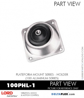 RubberPartsCatalog.com - LORD Corporation Plateform Mount 100PHL-1 RUBBER-PARTS-CATALOG-DELTAFLEX-Vibration-Isolator-LORD-PLATEFORM-MOUNT-SERIES-HOLDER-100PHL-1