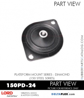RubberPartsCatalog.com - LORD Corporation Plateform Mount 150PD-24 RUBBER-PARTS-CATALOG-DELTAFLEX-Vibration-Isolator-LORD-Corporation-PLATEFORM-MOUNT-SERIES-DIAMOND-150PD-24