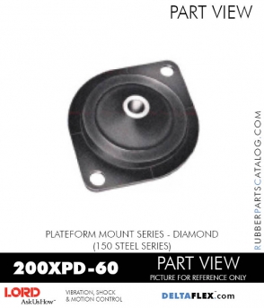 RUBBER-PARTS-CATALOG-DELTAFLEX-Vibration-Isolator-LORD-Corporation-PLATEFORM-MOUNT-SERIES-DIAMOND-200XPD-60