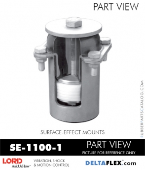 RubberPartsCatalog.com - LORD Corporation Suface-Effect Mount - SE-1100-1 RUBBER-PARTS-CATALOG-DELTAFLEX-Vibration-Isolator-LORD-Suface-Effect-Mount-SE-1100-1