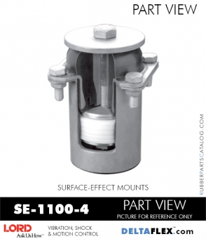 RubberPartsCatalog.com - LORD Corporation Suface-Effect Mount - SE-1100-4 RUBBER-PARTS-CATALOG-DELTAFLEX-Vibration-Isolator-LORD-Suface-Effect-Mount-SE-1100-4