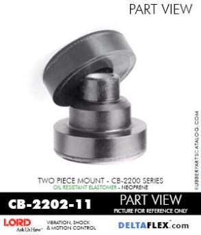 RubberPartsCatalog.com - LORD Corporation Two Piece Center Bonded Mount CB-2200 Series - OIL RESISTANT CB-2202-11 Rubber-Parts-Catalog-com-LORD-Corporation-Two-Piece-Center-Bonded-Mount-CB-2200-Series-OIL-RESISTANT-CB-2202-11