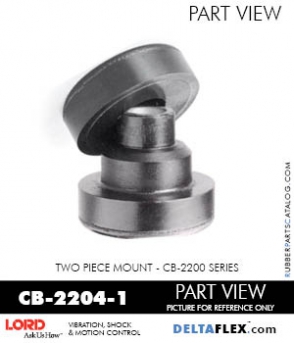 RubberPartsCatalog.com - LORD Corporation Two Piece Mount CB-2204-1 Rubber-Parts-Catalog-Delta-Flex-LORD-Corporation-Two-piece-mount-cb-2200-series-CB-2204-1