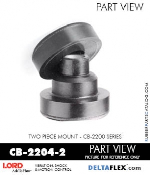 RubberPartsCatalog.com - LORD Corporation Two Piece Mount CB-2204-2 Rubber-Parts-Catalog-Delta-Flex-LORD-Corporation-Two-piece-mount-cb-2200-series-CB-2204-2