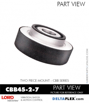 RubberPartsCatalog.com - LORD Corporation Two Piece Mount CBB45-2-7 Rubber-Parts-Catalog-Delta-Flex-LORD-Corporation-two-piece-mounts-CBB-CBC-CBB45-2-7