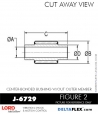 RubberPartsCatalog.com - LORD Corporation Center-Boned Bushing J-6729 Rubber-Parts-Catalog-Delta-Flex-LORD-Bushings-Center-Bonded-Bushings-J-6729