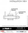 RubberPartsCatalog.com - LORD Corporation Center-Boned Bushing J-7069-1 Rubber-Parts-Catalog-Delta-Flex-LORD-Bushings-Center-Bonded-Bushings-J-7069-1
