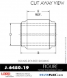 RubberPartsCatalog.com - LORD Corporation Square-Bonded Bushing J-6450-19 Rubber-Parts-Catalog-Delta-Flex-LORD-Bushings-Square-Bonded-Bushings-J-6450-19