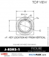 RubberPartsCatalog.com - LORD Corporation Square-Bonded Bushing J-8203-1 Rubber-Parts-Catalog-Delta-Flex-LORD-Bushings-Square-Bonded-Bushings-J-8203-1