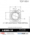 RubberPartsCatalog.com - LORD Corporation Square-Bonded Bushing J-8203-19 Rubber-Parts-Catalog-Delta-Flex-LORD-Bushings-Square-Bonded-Bushings-J-8203-19