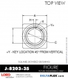 RubberPartsCatalog.com - LORD Corporation Square-Bonded Bushing J-8203-35 Rubber-Parts-Catalog-Delta-Flex-LORD-Bushings-Square-Bonded-Bushings-J-8203-35