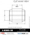 RubberPartsCatalog.com - LORD Corporation Square-Bonded Bushing J-8203-35 Rubber-Parts-Catalog-Delta-Flex-LORD-Bushings-Square-Bonded-Bushings-J-8203-35